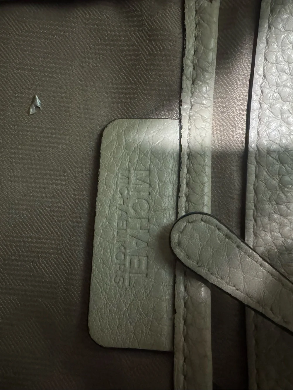 Michael Kors Beige Python-Print Hobo Bag